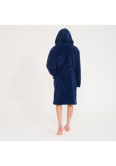 Erkek Uzun Welsoft Kapüşonlu Sabahlık - Bordo