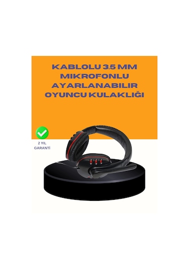 Bfs Kırmızı Oyuncu Kulaklığı Bilgisayar Uyumlu Stereo Yüksek Ses Kaliteli