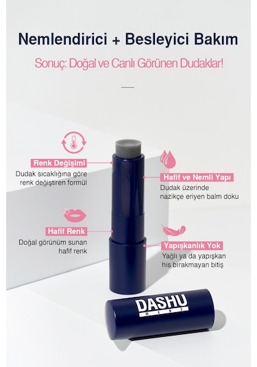 Dashu Mens Color Change Moisture Lip Balm Pembe