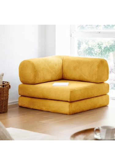 Modüler Legom Tekli Koltuk Hardal