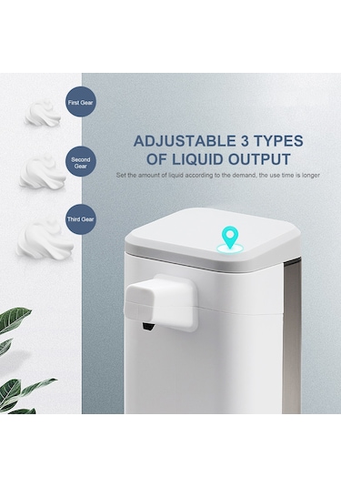 Reedark Otomatik Köpük Sabun Dispanseri - Duvara Monte Veya Masa Üstü Kullanım, 600ml, Pil Dahil Değil, Led Gösterge Beyaz