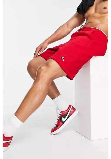 Jordan Essentials Fleece Erkek Kırmızı Günlük Şort Kırmızı