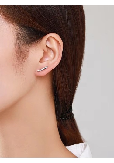 Brezza Lusso Jewelry Timeless Series Ay Işığı Kadın Gümüş Küpe Gümüş