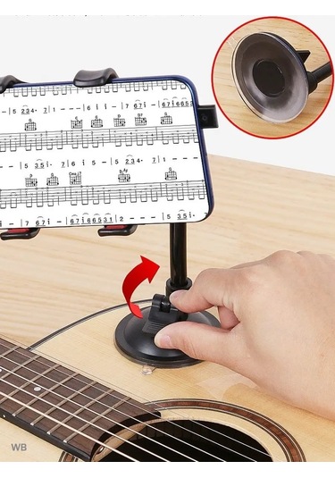 Tevdı Evrensel Vantuzlu Gitar Telefon Tutucu 91284104