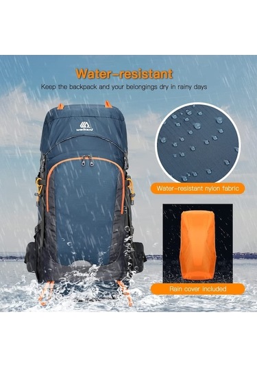 Maoyaya Çok Amaçlı Su Geçirmez 65l Outdoor Sırt Çantası Lacivert Lacivert