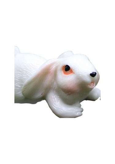 Homyl Tavşan Heykeli Bahçe Hayvan Canlı Romantik Atmosfer