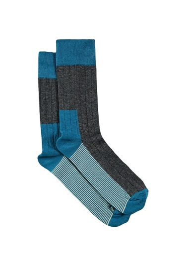 Erkek Abrera 3'lü Soket Çorap Renkli