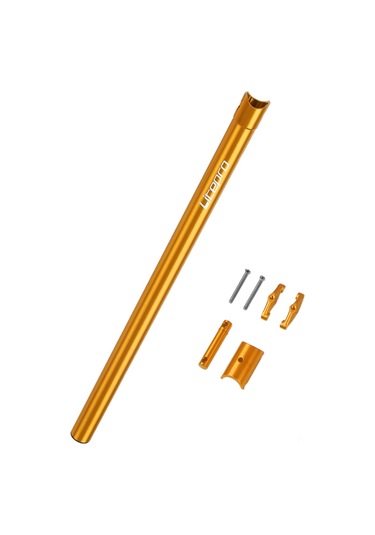 Yunboo Dahon Çekirdekli Bisikletler İçin 31.8mm Alüminyum Oturma Çubuğu - 580mm Uzunluk, 80kg Yük Kapasitesi, Ayararlanabilir Açı - Altın Altın