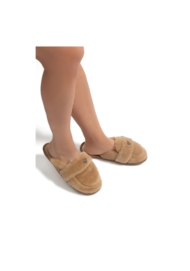 Twigy Mammy Peluş Kadın Ev Terliği Bej 37/41 Bej Twigy Mammy Peluş Kadın Ev Terliği Bej 37/41 Bej