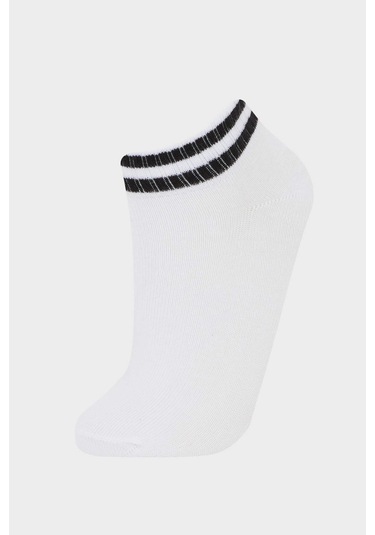 Defacto Erkek Çocuk 5li Pamuklu Patik Çorap F4704a8nswt1 Beyaz