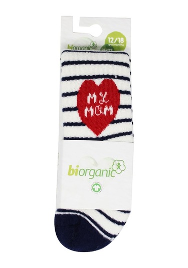 Bibaby Biorganic Mom And Dad Havlu Külotlu Çorap 68418 Ekru