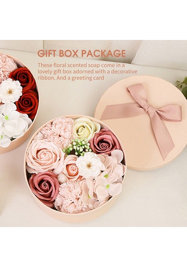 Ximistore9 Romantik Gül Sabun Çiçeği Hediye Kutusu - Mor Renk, Şık Tasarım Ve Özel Tebrik Kartı Dahil