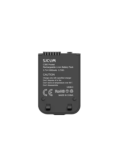 Sjcam C300 & C300 Pocket 1000mah Şarj Edilebilir Batarya Siyah