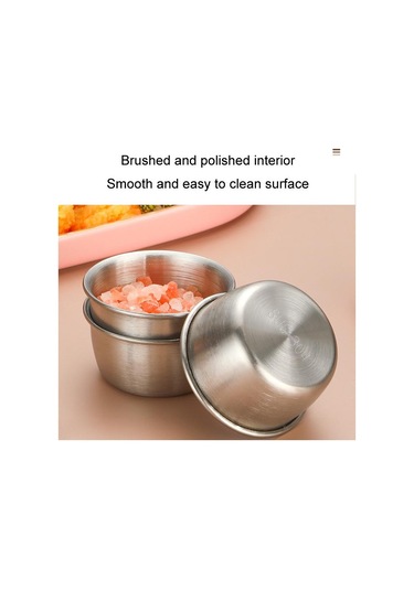 Sones 40 Ml 304 Paslanmaz Çelik Sos Kabı Plastik Kapaklı Sızdırmaz Sos Kabı Baharat Kabı