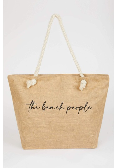 DeFacto Kadın Hasır Plaj Çantası Z4429AZNSBK27 Siyah