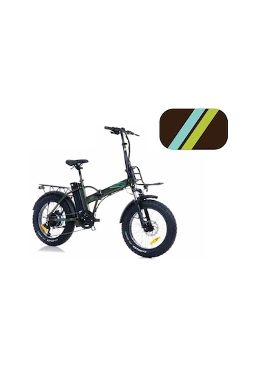 Corelli Broster Mooner Fat Bıke Elektrikli Katlanır Bisiklet 42cm Hd 20 Jant 7 Vites Metalik Kahvere Çok Renkli
