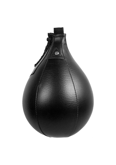 Konesam Siyah Boks Hız Topu Armut Şekli - Pu Deri, Çarpma Dayanıklı, Refleks Ve Hız Eğitimi - Hava Pompa Ve Sabitleme Kanca Dahil
