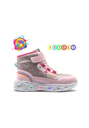 Cool Kids Ortopedik Işıklı Taban Kız Çocuk Bot Pembe