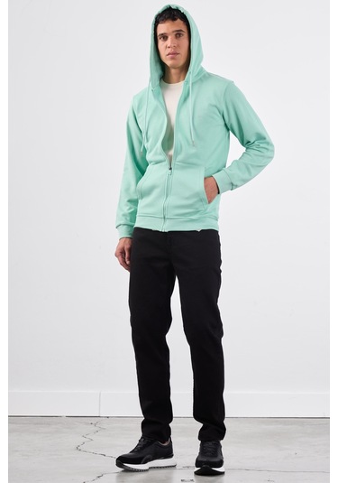 Dufy Mint Yeşili Erkek Sweatshırt - Regular Fit Mint Yeşili
