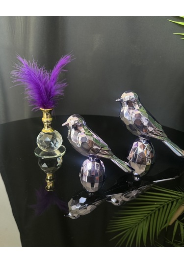 Meadow Gold Dekoratif Kuş Ve Tüylük Seti Mor