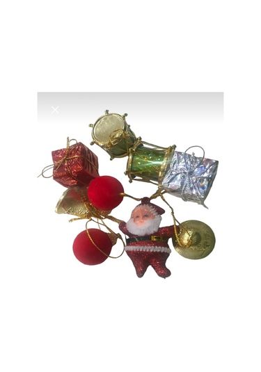 Deniz Party Store Yılbaşı Çam Ağacı Süsleme 9 Lu Paket Karışık Sü