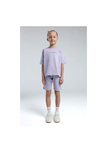 Rolypoly Kız Çocuk Mor Bermuda Takım 5274-47592 Mor
