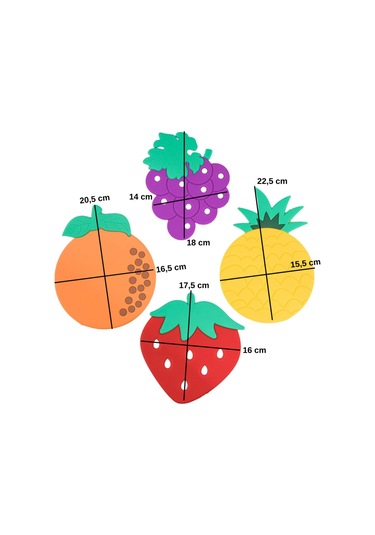 Mucit Home Çok Amaçlı Silikon Nihale Meyve Tasarımlı Isıya Dayanıklı Altlık 1 Adet Renkli