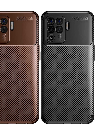 Oppo Reno 5 Lite Kılıf Zore Negro Silikon Kapak-Siyah