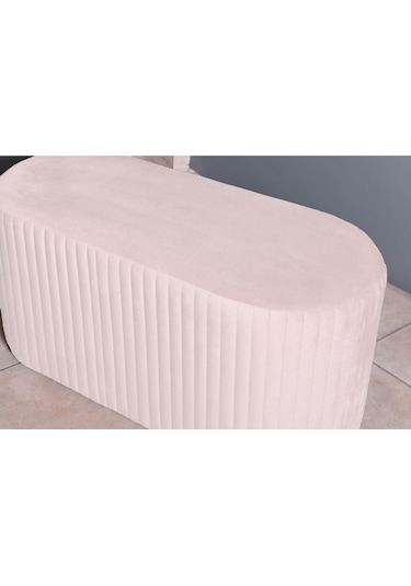 Velluto Lungo Puf-beyaz 90 Cm Kapitoneli Uzun&oval Puf&bench&koltuk&pofuduk Makyaj Puff