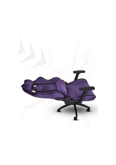 Rio Balerion Terletmez Kadife Kumaş Mor Gaming Oyuncu Koltuğu -3 Mor