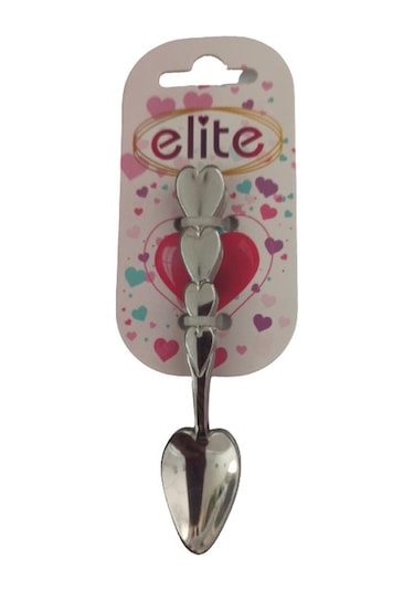 Elite Çay Kaşığı Kalp Model 6 Lı Paket Metal