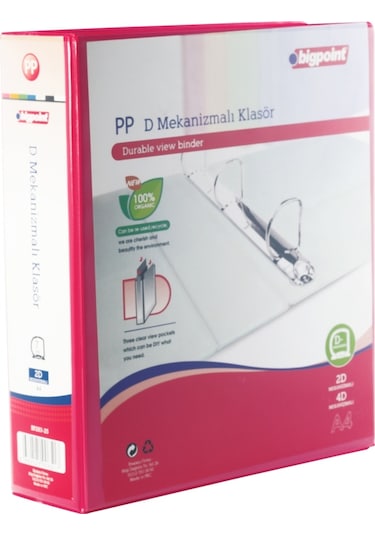 Bigpoint 2d Mekanizmalı Klasör 7 Cm Açık Kırmızı Kırmızı