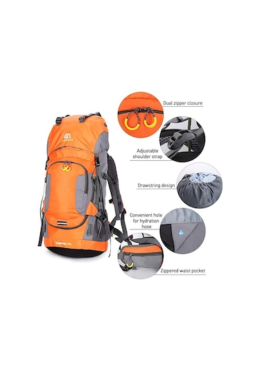 Weikani Çok Amaçlı Suya Dayanıklı 60l Outdoor Sırt Çantası Lacivert