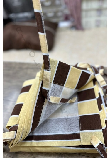 Devrim Olivya Tekstil Balkon Perdesi 1,sınıf Gabardin Kumaş Lük Perde Sarı Gri Kahve Krem Kahverengi - Krem