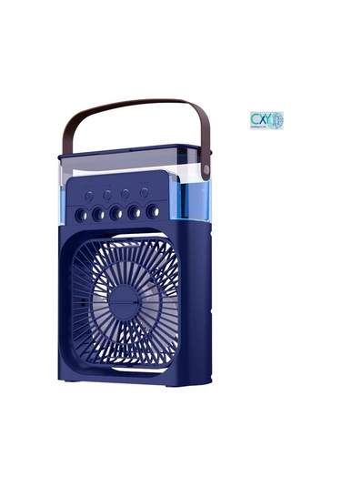 Boatshop1 Usb Çalışan Taşınabilir Masa Fanı Koyu Mavi 600 Ml 5 Hız Ayarlı Sessiz Soğutma 23.5cm Kompakt Nemlendirici Fonksiyonlu