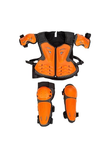 Suntek Motosiklet Diz Dirsek Kol Omuz Koruma Pedi Ile Turuncu