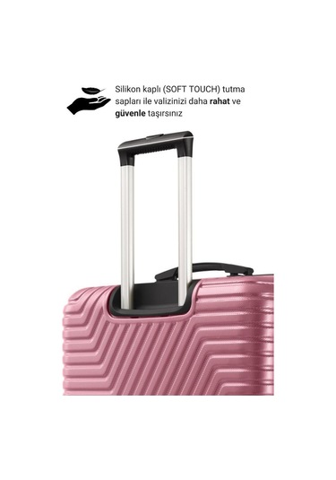 G&d Polo Suitcase Abs 3'lü Gül Kurusu Lüx Valiz Seyahat Seti 600.08-set Gülkurusu