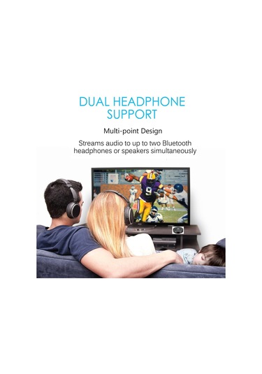 Symbee Bluetooth Csr4.0 Verici, İki Bluetooth Cihaz Ve Kulaklık Desteğiyle Kablosuz Ses Aktarıcı