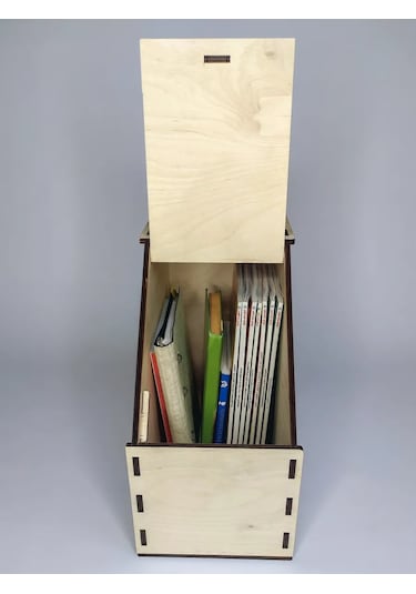 Woodiks Köşe Ekmek Kutusu Ahşap Kapaklı 328083650 Bej Açık