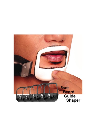 Sakal Şekillendirme Şablonu 5 Parçalı Sakal Şekillendirme Şablonu Siyah - Beyaz