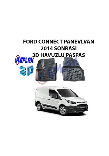 Replax Ford Connect Panelvan 2014 Sonra 3D Havuzlu Paspas 2 Parça