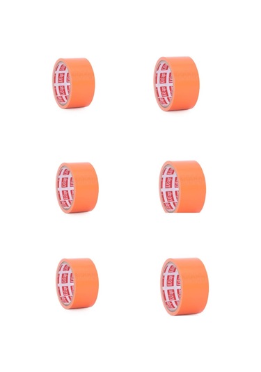 Turuncu Cam Montaj Bandı 45 Mm Pvc Bant Tamir Bandı 30 Metre 6 Ad