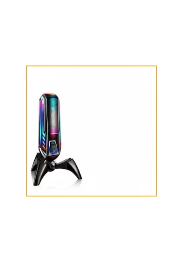 Elyvra Rgb Usb Masaüstü Mikrofon Oyun Canlı Yayın Karaoke Konferans Siyah