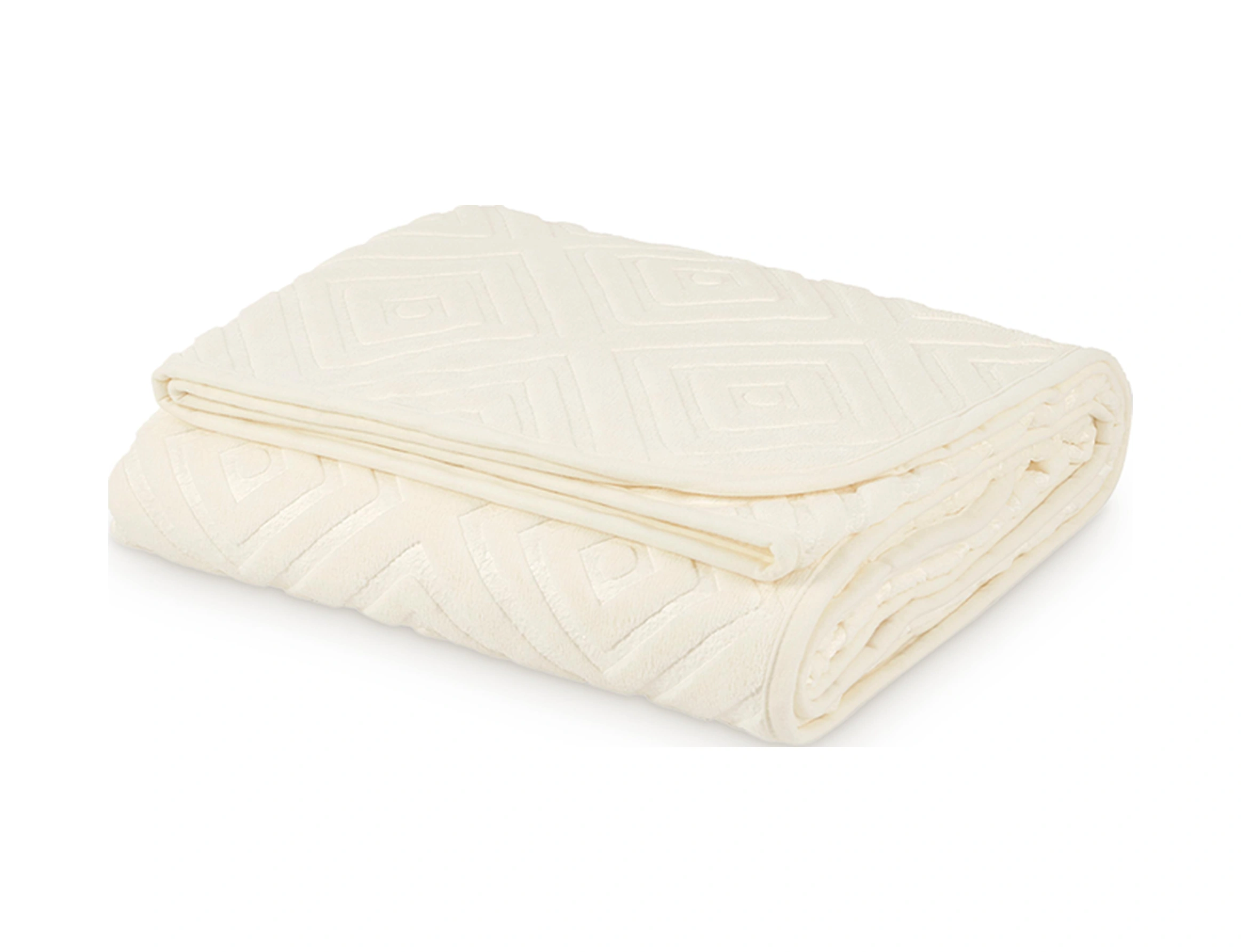 Belura 220x240 Battal Boy Emboss Battaniye Krem