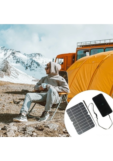 Tongxida 5v 5w Monokristal Güneş Paneli, Usb Çıkışlı, Taşınabilir, Ip65, Dış Mekan Şarj Cihazı
