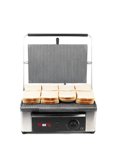 16 Dilim Elektrikli Saf Demir Döküm Tost Makinesi 1550 W. Döküm :40x27 Cm