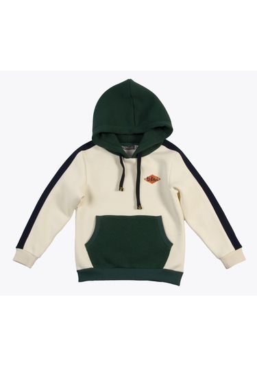 Lee Cooper Mobo Erkek Çocuk Kapüşonlu Sweatshirt Ekru-yeşil-20714-ekru-yeşil Çok Renkli