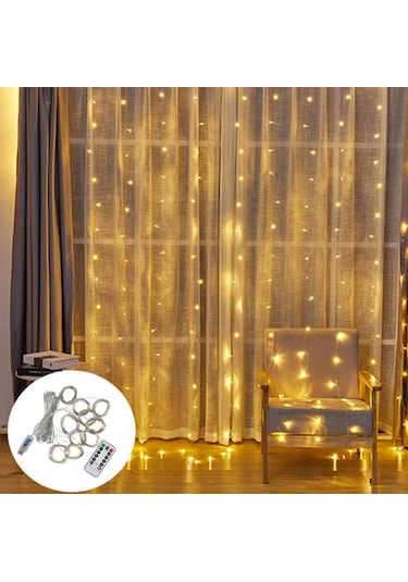 Sge Teknoloji Kumandalı Led Perde Işığı Peri Led 300 Led 3 x 3 M