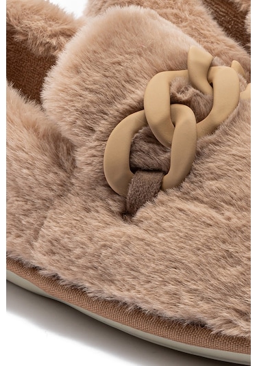 Angel Kadın Peluş Ev Ayakkabısı Bej 37/41 Bej