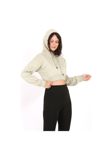 Scorp Storm Crop Kapüşonlu Sweatshirt Mint